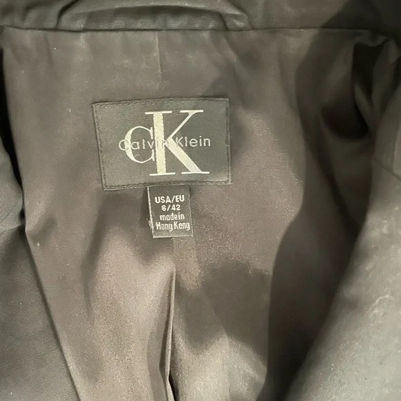 Calvin Klein Classic midi Black Coat sz 6 , excellent condition - Picture 2 of 5